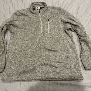Men's Gray Quarter-Zip Sweater